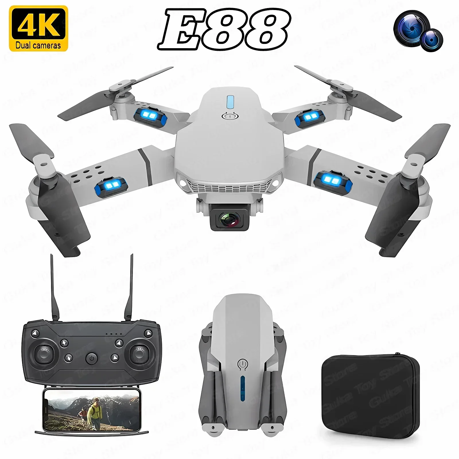 E88 Pro WIFI FPV Drone Wide An - Drone Battery Case review and price